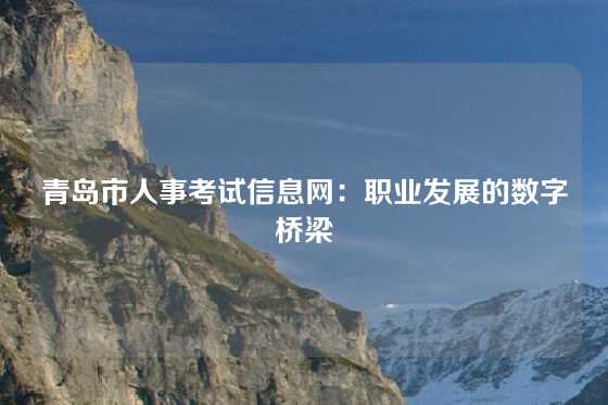 青岛市人事考试信息网：职业发展的数字桥梁