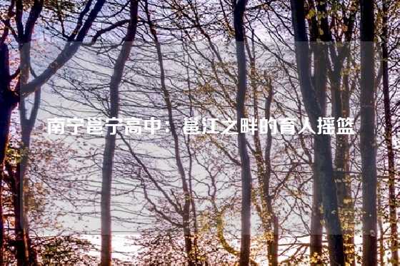 南宁邕宁高中：邕江之畔的育人摇篮