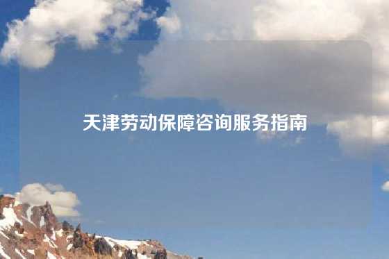 天津劳动保障咨询服务指南