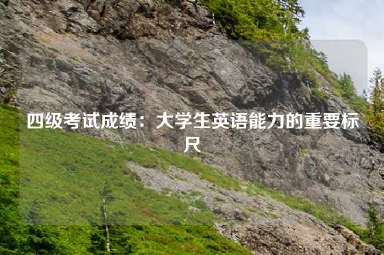 四级考试成绩：大学生英语能力的重要标尺